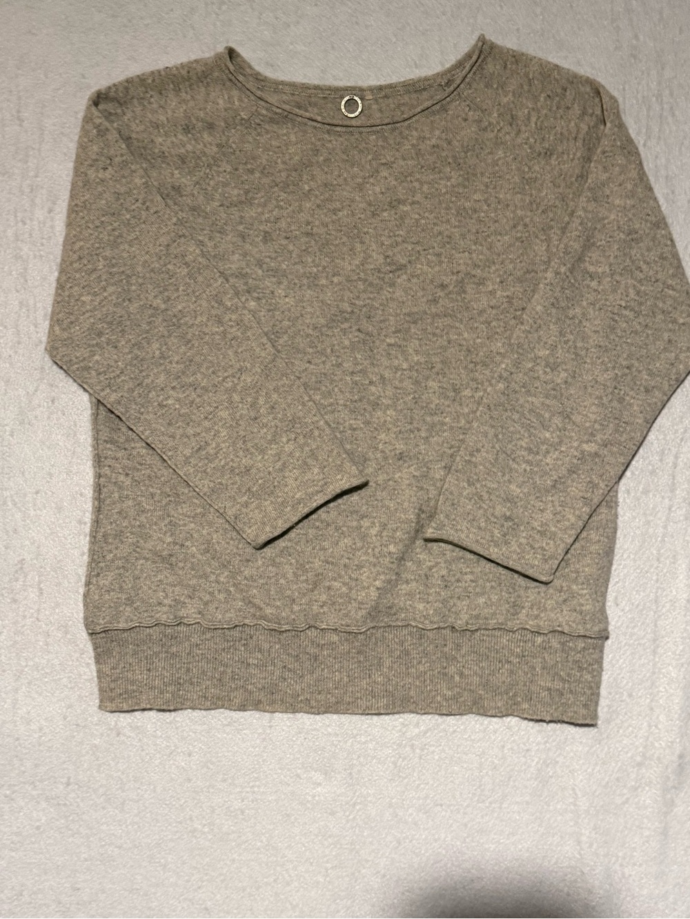 One Girl Who Cashmere Signature Sweater Size M Gray